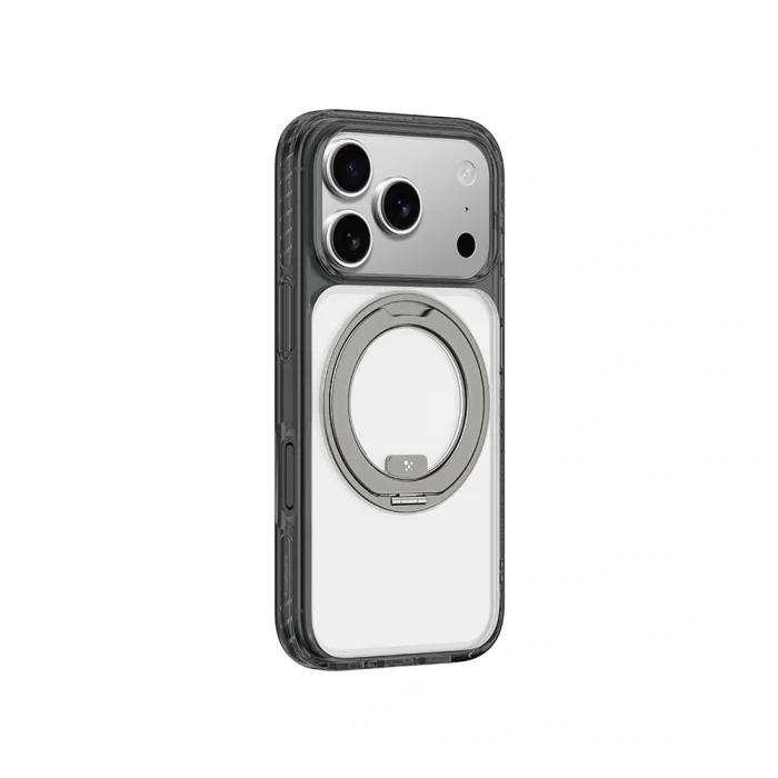 Apple iPhone 17 Pro Kılıf M-Safe Şarj Özellikli Airbag Tasarımlı Standlı AmazingThing Titan Pro MagSpin Kapak