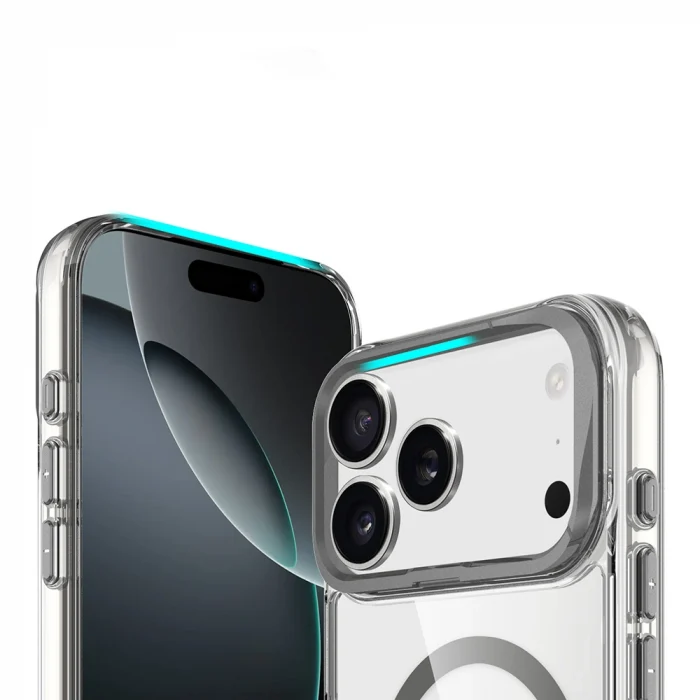 Apple iPhone 17 Pro Kılıf M-safe Şarj Özellikli Airbagli Kamera Standlı Zore Azor Kapak