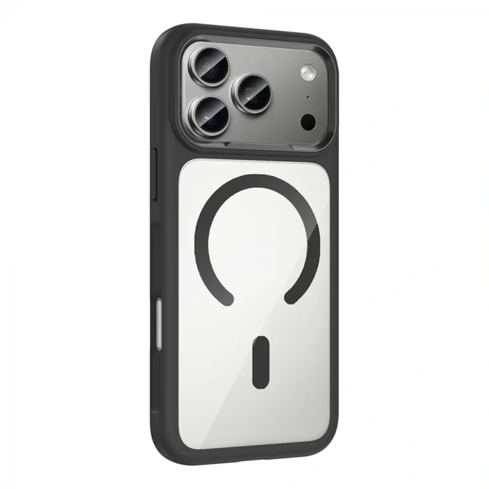 iPhone 17 Pro Kılıf M-Safe Şarj Özellikli Metal Kamera Çerçeveli Tiko Kapak