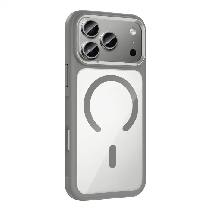 iPhone 17 Pro Kılıf M-Safe Şarj Özellikli Metal Kamera Çerçeveli Tiko Kapak