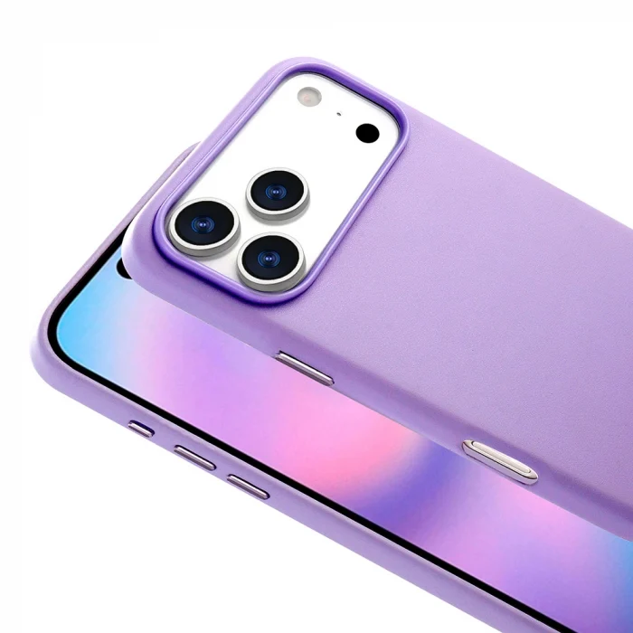 iPhone 17 Pro Kılıf M-safe Şarj Özellikli PU Deri Görünümlü Kupra Kapak