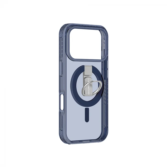 iPhone 17 Pro Kılıf M-safe Şarj Özellikli Yüzük Standlı Amazingthing Titan Pro Serisi Kapak