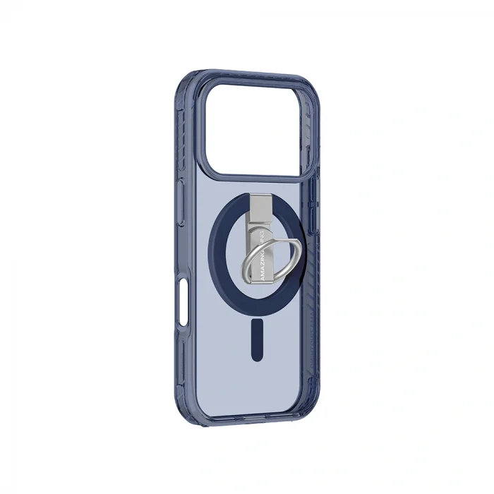 Apple iPhone 17 Pro Kılıf M-safe Şarj Özellikli Yüzük Standlı Amazingthing Titan Pro Serisi Kapak