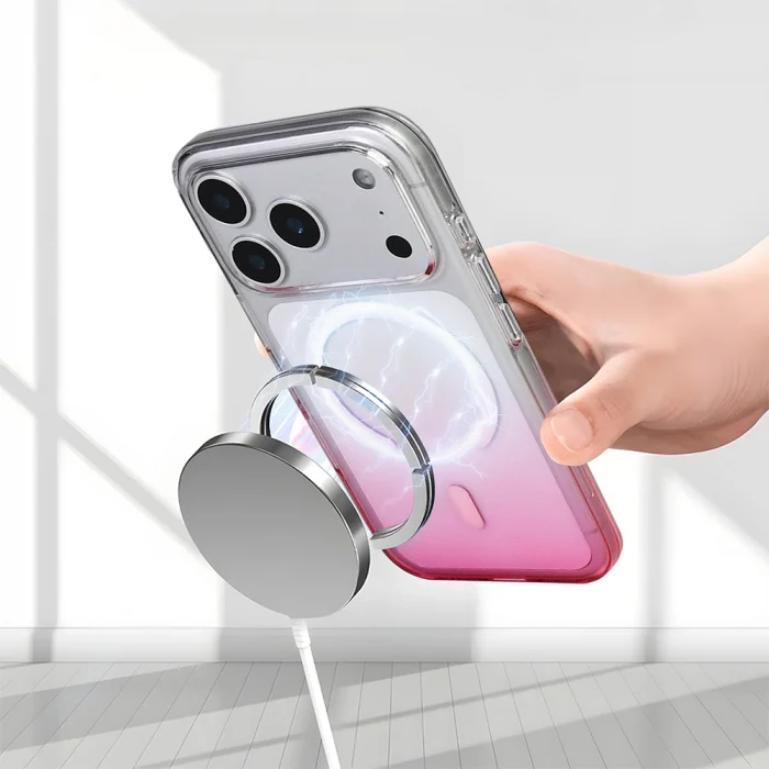 iPhone 17 Pro Kılıf M-Safe Şarj Özellikli Septik Silikon Kapak