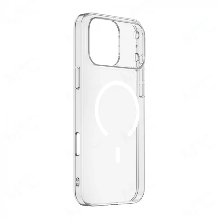 iPhone 17 Pro Kılıf M-safe Şarj Özellikli Şeffaf Kamera Çerçeveli Porto Kapak