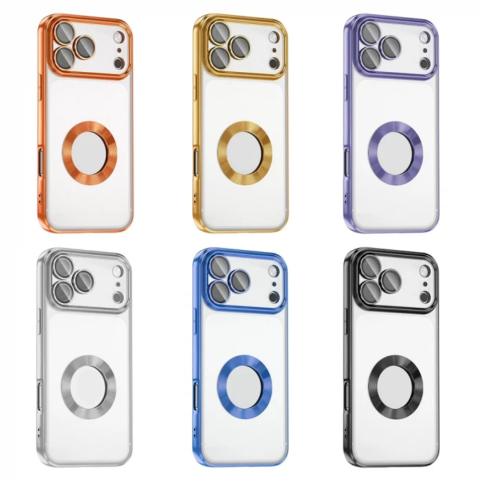 Apple iPhone 17 Pro Max Kılıf Kamera Korumalı Logo Gösteren Zore Omega Kapak