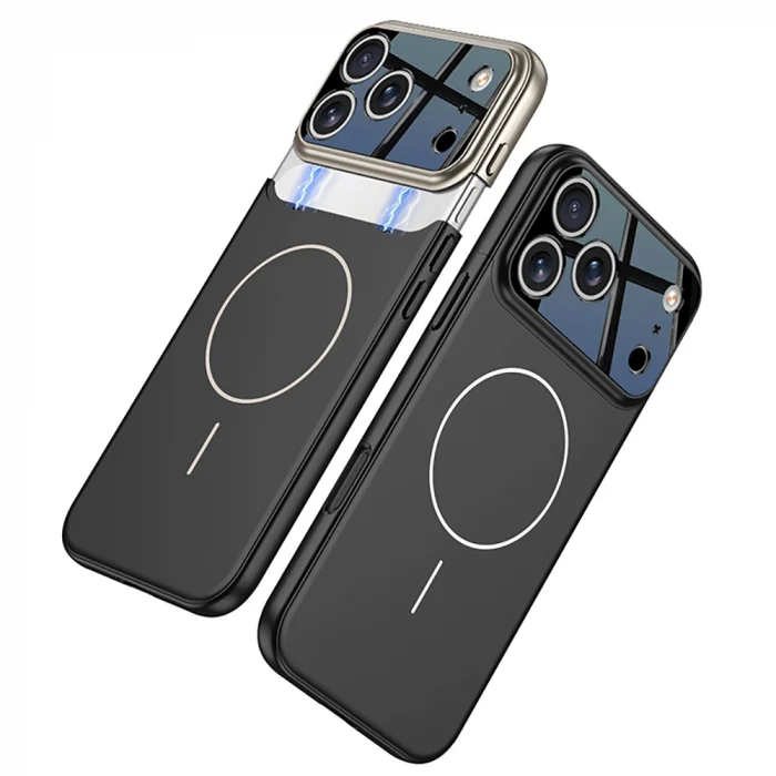 iPhone 17 Pro Max Kılıf M-safe Şarj Özellikli Çift Parçalı Napoli Kapak