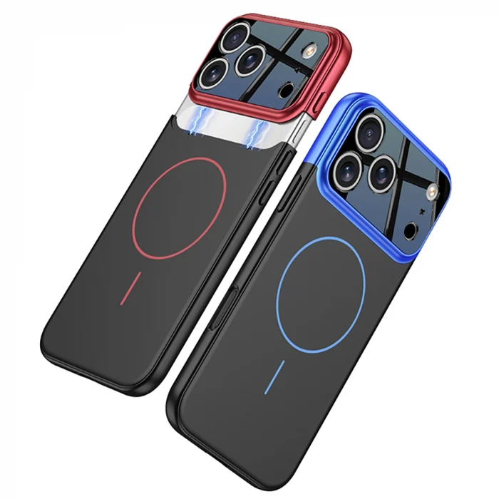 iPhone 17 Pro Max Kılıf M-safe Şarj Özellikli Çift Parçalı Napoli Kapak