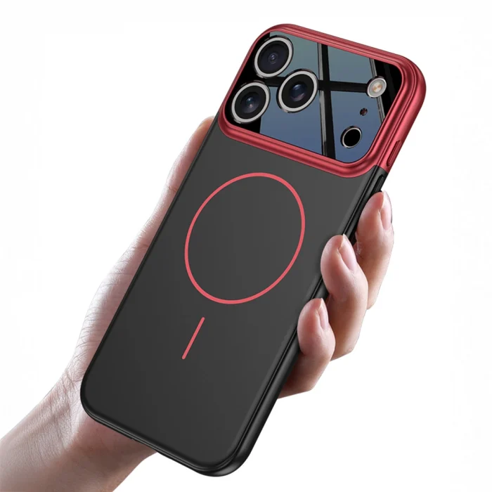 iPhone 17 Pro Max Kılıf M-safe Şarj Özellikli Çift Parçalı Napoli Kapak