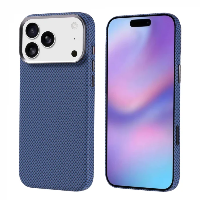 iPhone 17 Pro Max Kılıf M-safe Şarj Özellikli Karbon Fiber Görünümlü Nekst Kapak