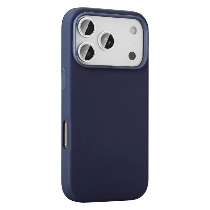 iPhone 17 Pro Max Kılıf M-safe Şarj Özellikli PU Deri Görünümlü Kupra Kapak