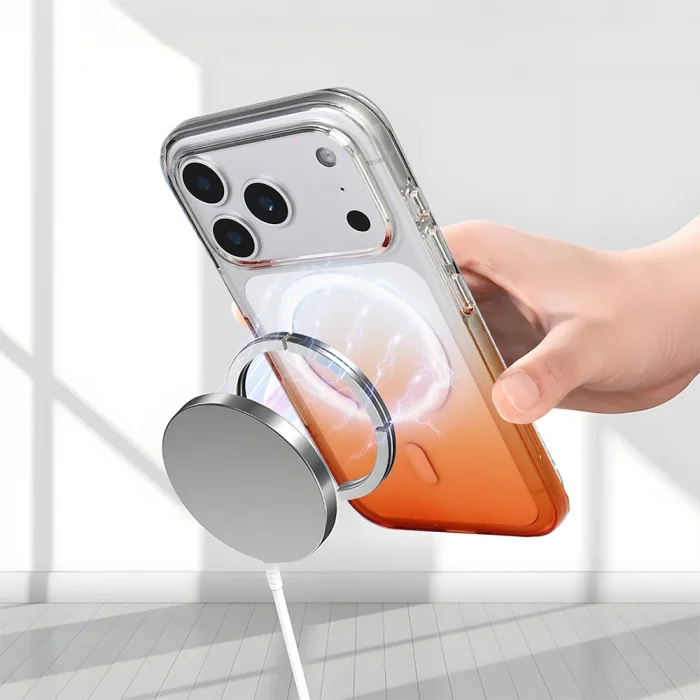 iPhone 17 Pro Max Kılıf M-Safe Şarj Özellikli Septik Silikon Kapak