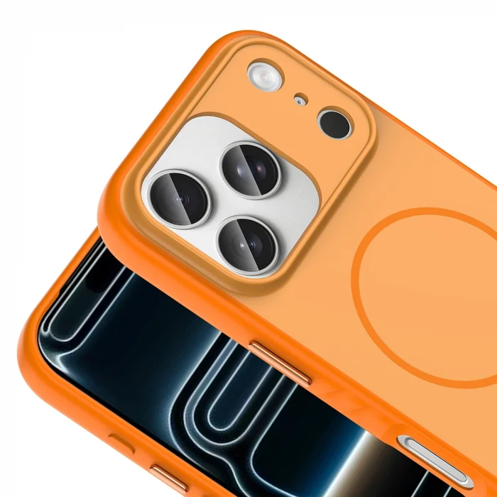 iPhone 17 Pro Max Kılıf M-safe Şarj Özellikli Tea Kapak