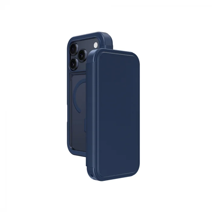 iPhone 17 Pro Max PU Kartlıklı Kapaklı Amazingthing Glamour Foilo Serisi Kılıf