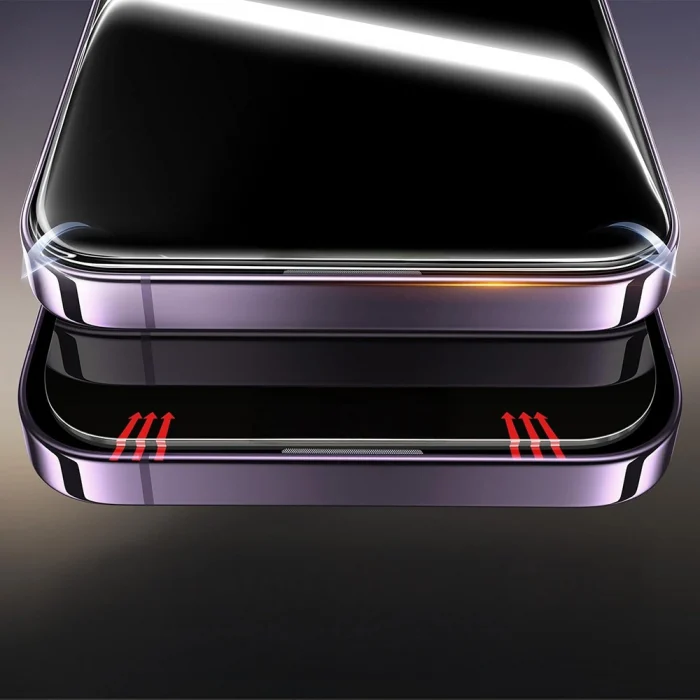 iPhone 17 Pro Max 2.5D Oliv Privacy Temperli Cam Ekran Koruyucu + Kolay Uygulama Aparatı