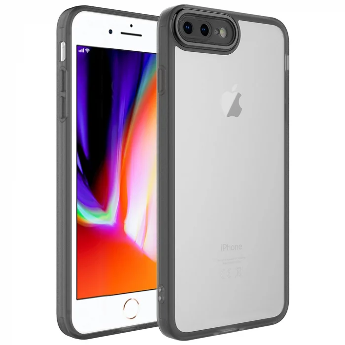 iPhone 7 Plus Kılıf Kamera Korumalı Transparan Post Kapak