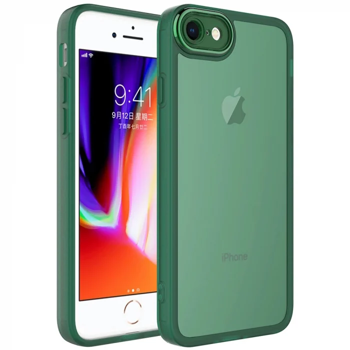 iPhone 8 Kılıf Kamera Korumalı Transparan Post Kapak