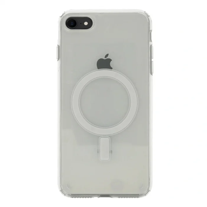 iPhone 8 Kılıf M-safe Şarj Özellikli Şeffaf Sert PC Embos Kapak