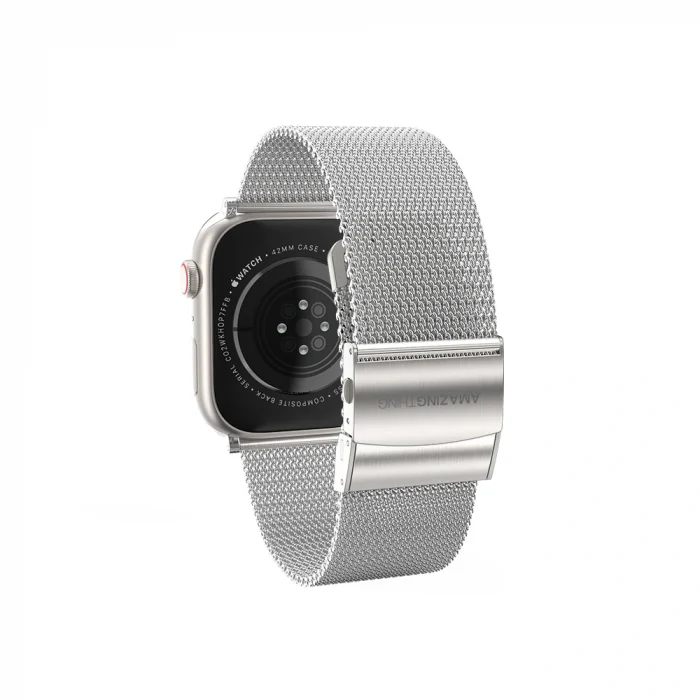 Apple Watch 10 42mm Amazingthing Titan Metal Hasır Kordon