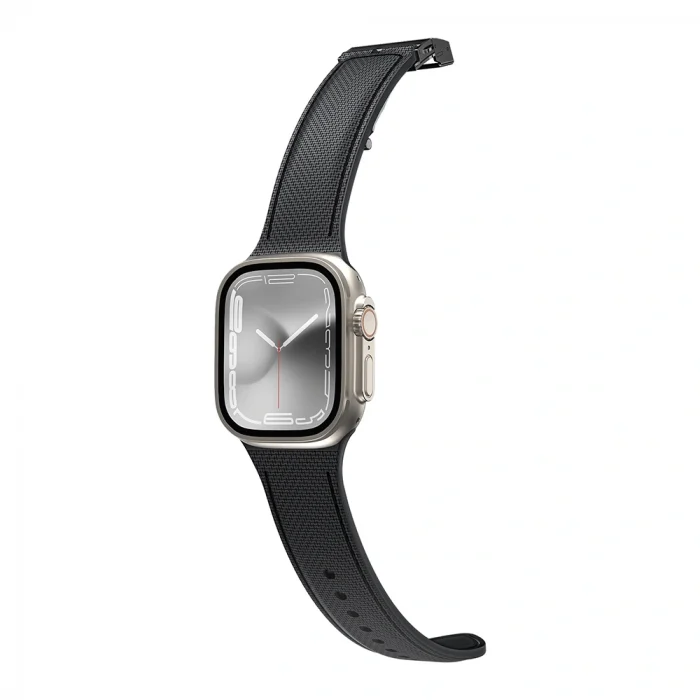 Apple Watch 10 42mm Amazingthing Titan Swift Deri Dokulu Silikon Kordon