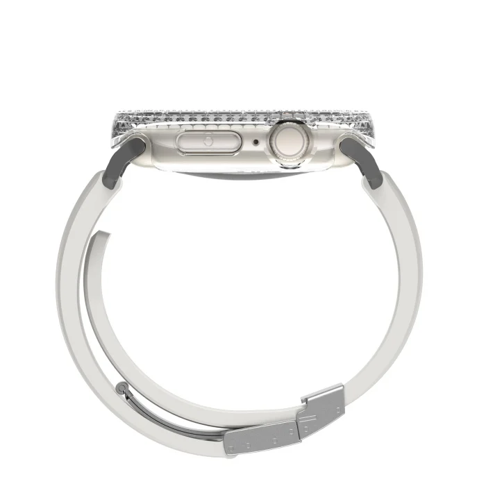 Watch 10 46mm Amazingthing Gleam Fit FullGuard Taşlı Sert PC Kasa ve Ekran Koruyucu