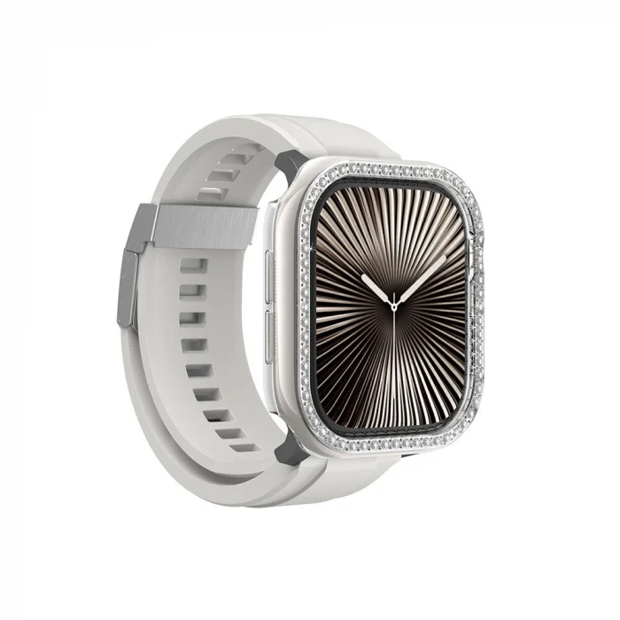 Watch 10 46mm Amazingthing Gleam Fit FullGuard Taşlı Sert PC Kasa ve Ekran Koruyucu