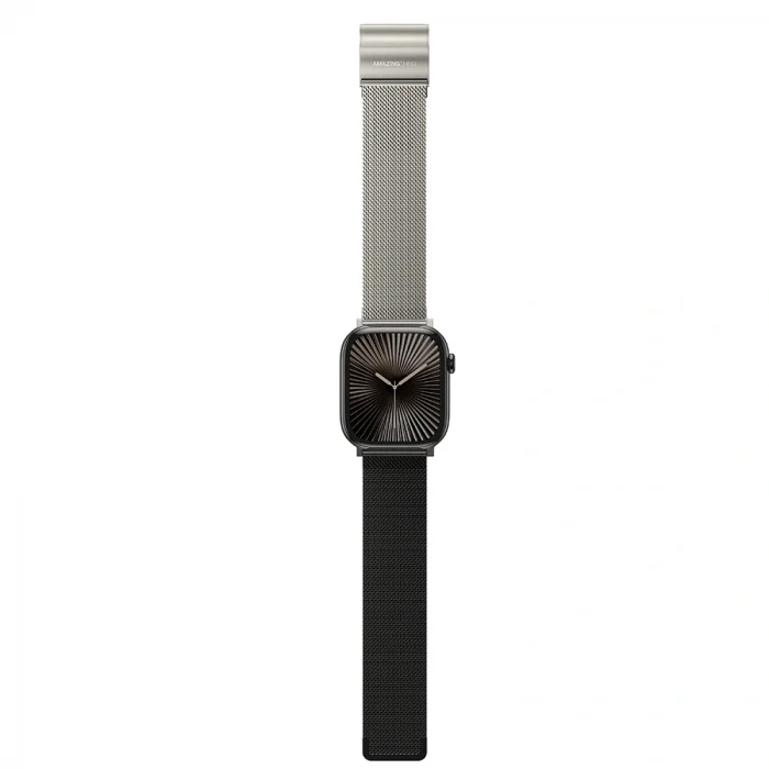 Apple Watch 10 46mm Amazingthing Omni StyleFlip Metal Hasır Kordon