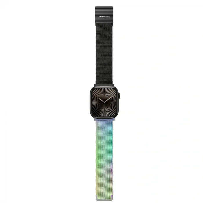 Apple Watch 10 46mm Amazingthing Omni StyleFlip Metal Hasır Kordon