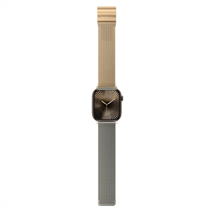 Apple Watch 10 46mm Amazingthing Omni StyleFlip Metal Hasır Kordon