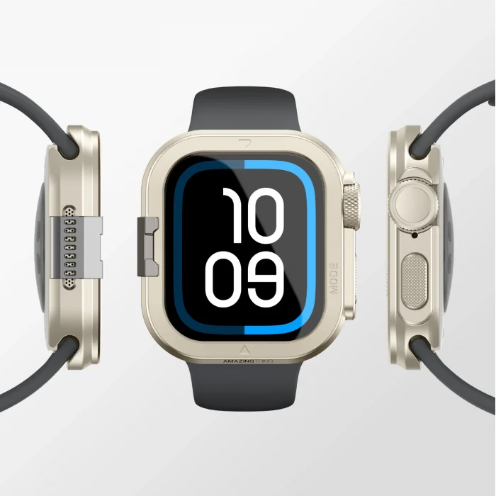 Watch 10 46mm Amazingthing Premium Armor Fit FullGuard Metal Kasa ve Ekran Koruyucu