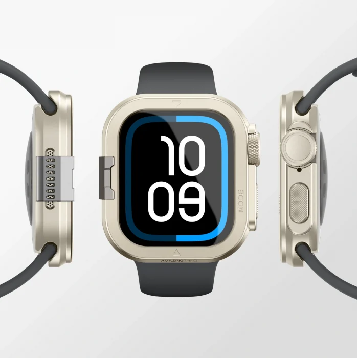 Apple Watch 10 46mm Amazingthing Premium Armor Fit FullGuard Metal Kasa ve Ekran Koruyucu