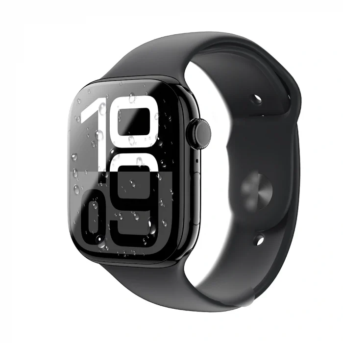 Apple Watch 10 46mm Amazingthing Radix Protective Parmak İzi Bırakmayan HD Ekran Koruyucu Film + Kolay Uygulama Aparatı