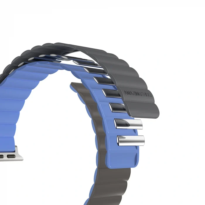 Apple Watch 10 46mm Amazingthing Smoothie Mag Magnetik Tak Çıkar Silikon Strap Kayış