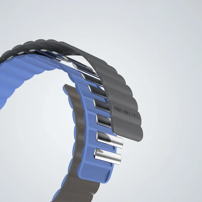 Apple Watch 10 46mm Amazingthing Smoothie Mag Magnetik Tak Çıkar Silikon Strap Kayış