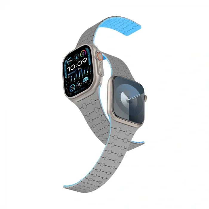 Apple Watch 10 46mm Amazingthing Smoothie Sport Magnetik Tak Çıkar Silikon Strap Kayış