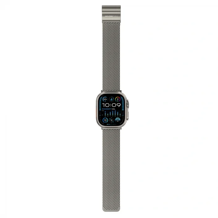 Apple Watch 10 46mm Amazingthing Titan Premium Metal Hasır Kordon