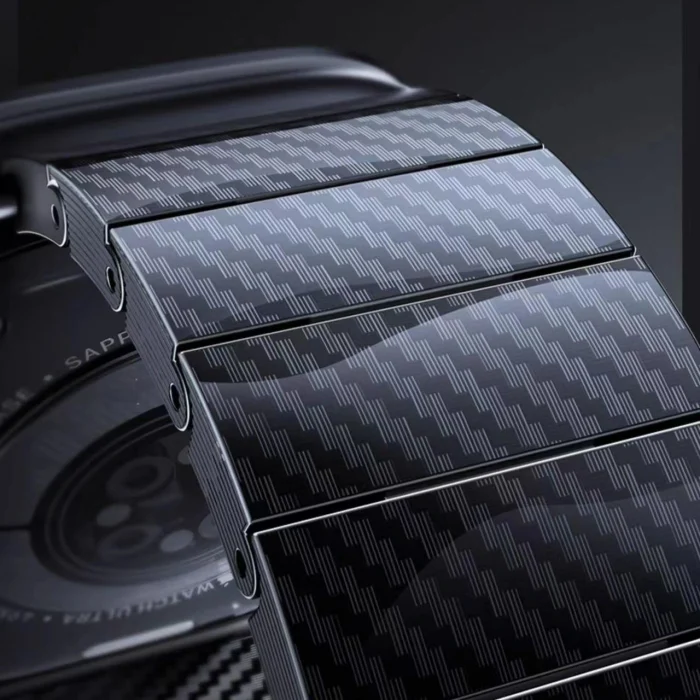 Watch 40mm Uyumlu-90 600D Karbon Fiber Kordon