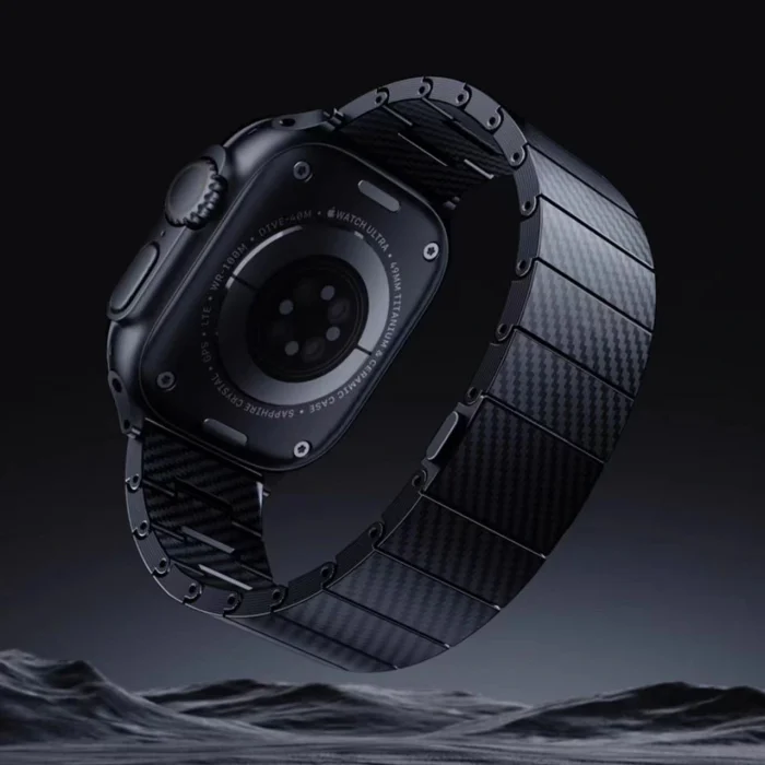 Watch 40mm Uyumlu-90 600D Karbon Fiber Kordon