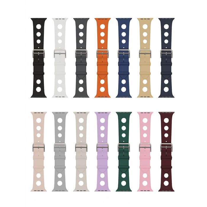 Watch 42mm Delikli Tasarım KRD-147 Silikon Kordon