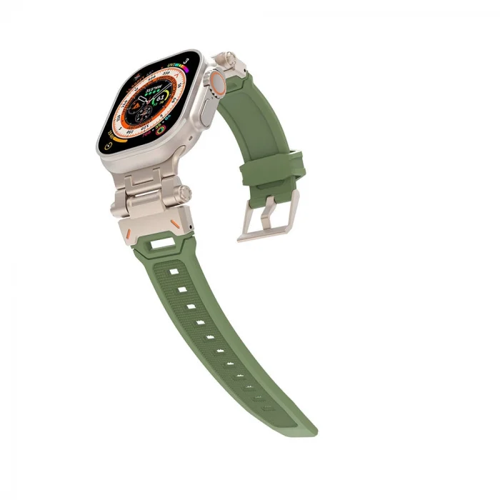 Watch 42mm KRD-108 Metal Başlıklı Silikon Kordon