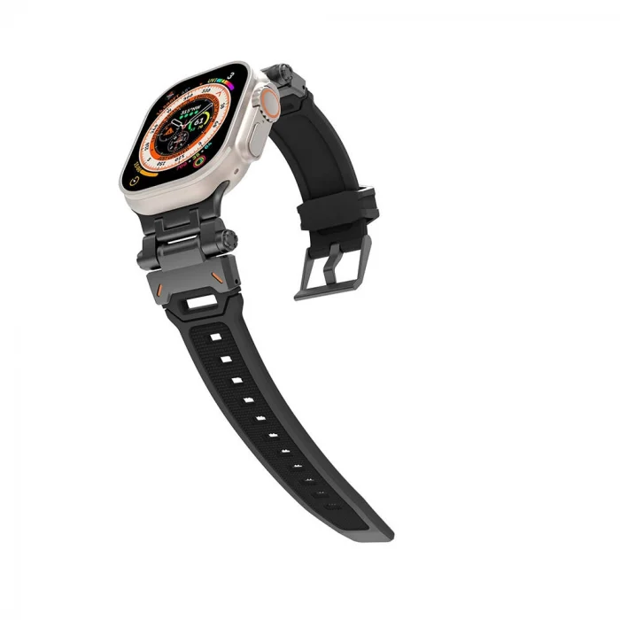 Watch 42mm KRD-108 Metal Başlıklı Silikon Kordon