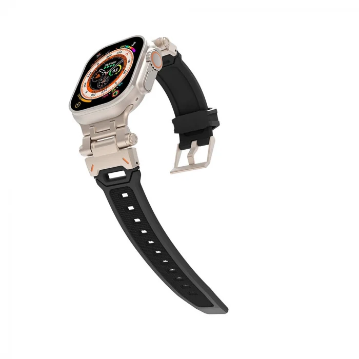 Watch 44mm KRD-108 Metal Başlıklı Silikon Kordon
