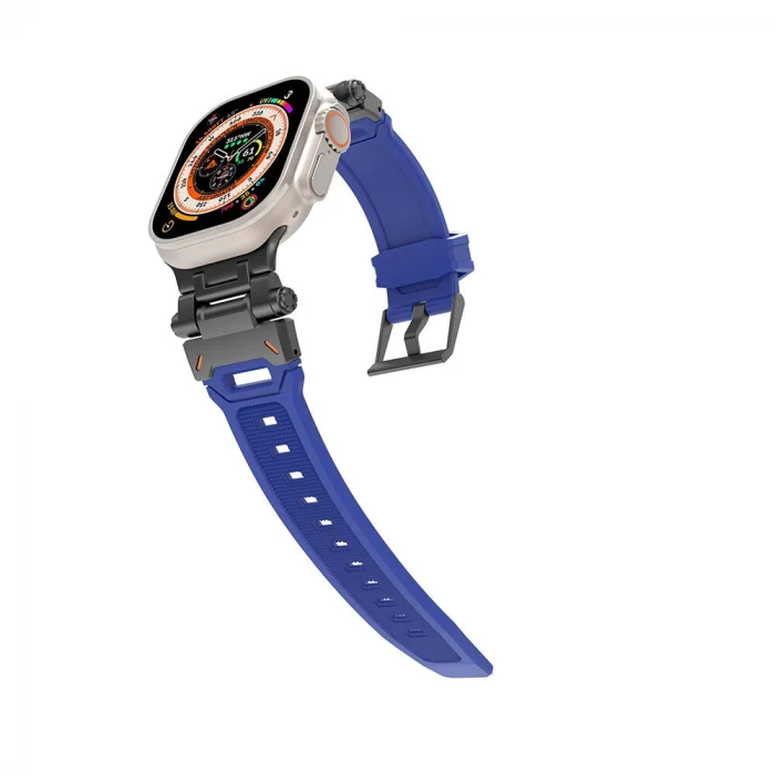 Watch 44mm KRD-108 Metal Başlıklı Silikon Kordon