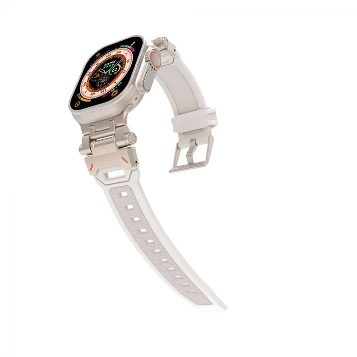 Watch 44mm KRD-108 Metal Başlıklı Silikon Kordon