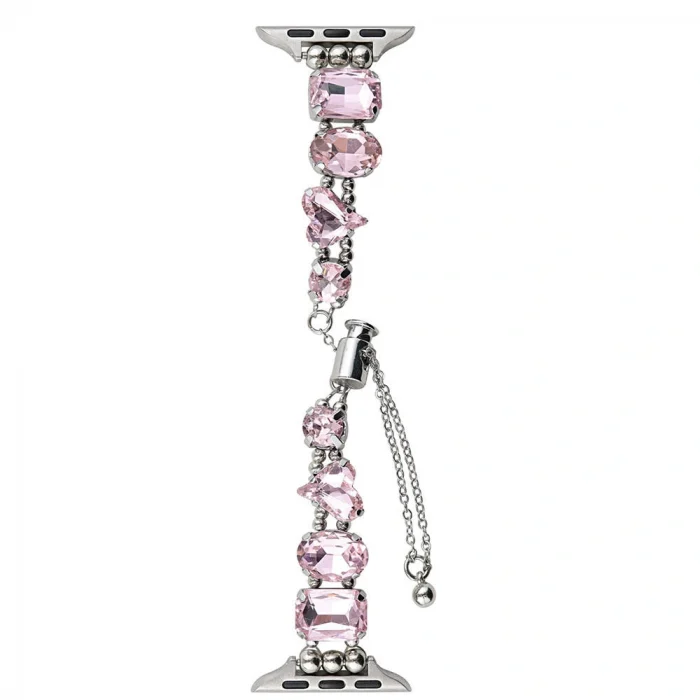 Watch 44mm Uyumlu-115 Renkli Taş Tasarımlı Kordon