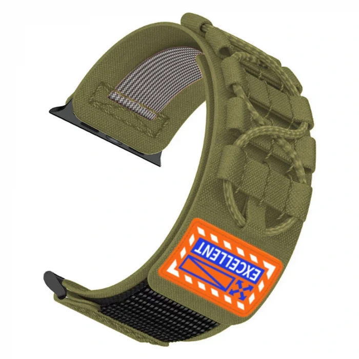 Watch 7 41mm Uyumlu-112 Orbital Örgülü Halat Tasarımlı Naylon Kumaş Hasır Kordon