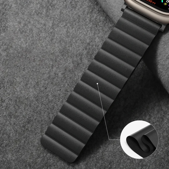 Apple Watch Serisi Uyumlu Amazing Thing Glamour Sense Deri Kordon