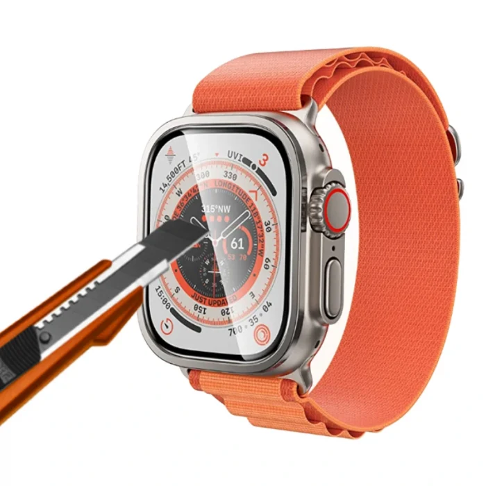 Watch Ultra 49mm ALM-01 Metal Çerçeveli Ekran Koruyucu