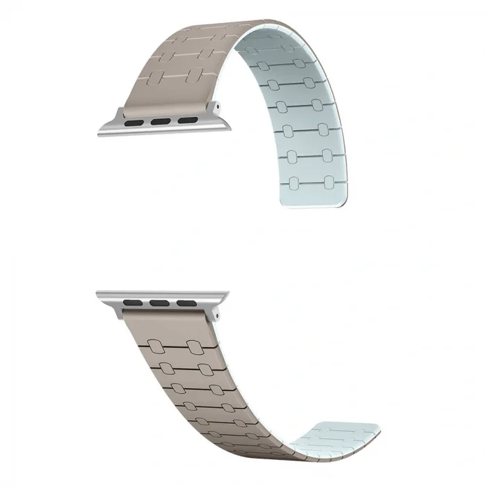 Watch Ultra 49mm Uyumlu-111 Çizgili Desenli Silikon Kordon