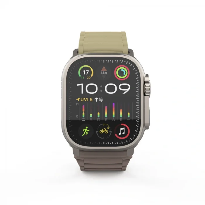 Watch Ultra 49mm Uyumlu-122 Silikon Kordon Strap Kayış